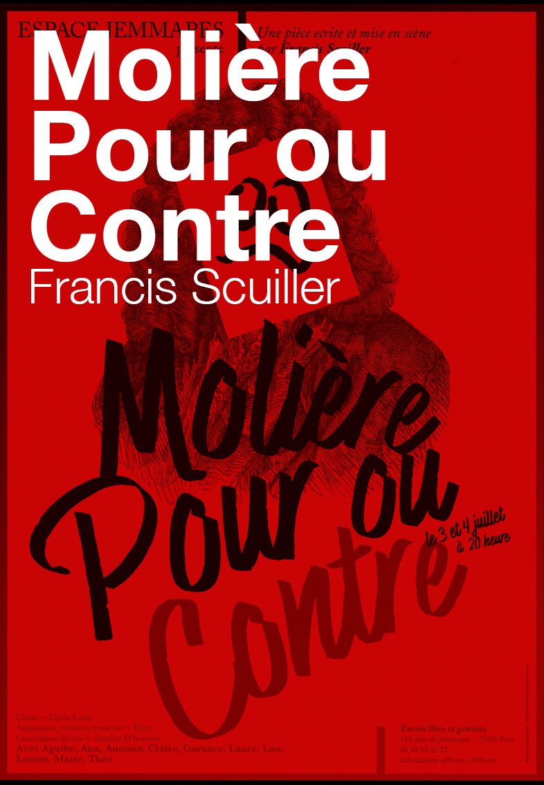 Francis Scuiller - Affiche Molière pour ou contre